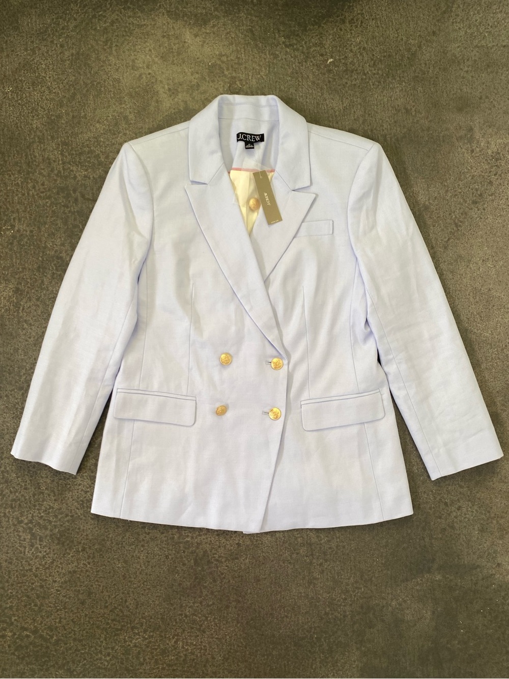 J.Crew Baby Blue Linen Blazer